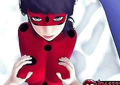 CG Manga Ladybug Rule34 – Sexy Large Breasts Angel Groaning from Daybed Titplay, Standing Twat Licking and Anal Toy Insertion POV In Babe Choose two
