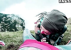 Hiking Mountain Vehement Bang and Ejaculation