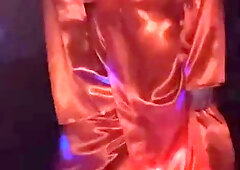 dance satin red sexy