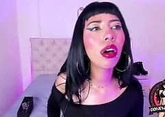 Goth Babe Teases in Lingerie