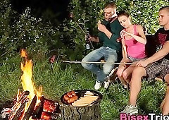 Bisex babe cum drizzled