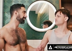 Roommates Enzo Muller and Ali Rush's excuses lead to a hot jerk-off session together