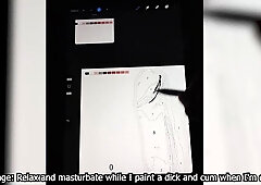 Painting a manmeat from a shaft coloring book