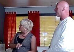 Gorgeous blonde Annette Liselotte with huge tits enjoys some wild action