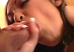 Sexy girl in black boots with high heels likes a reverse cowgirl position the most