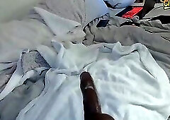 White sissy fucked by BBC dildo machine & spreads gape pt.2