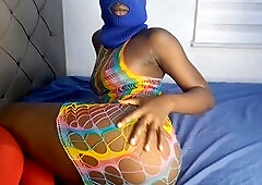 My curvy ebony maid's big booty drives me wild