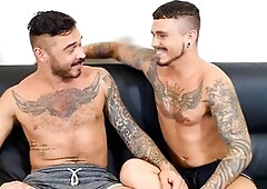 Cris backs up on Seth's trunk as Seth ravages firmer & faster