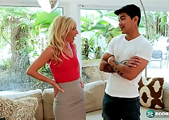 54-year-old realtor Bella Bare fucks her young client