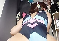 D.Va Overwatch Shemale Cosplay By Femboy4Eva