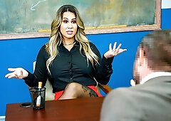 Perv Principal featuring Misty Meaner's doggystyle video