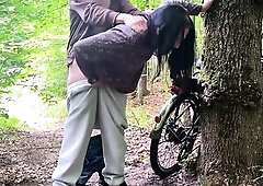 A youthful and insanely hawt brunette hair turned out to be totally feeble in the midst of a wild forest - her bike broke, and that babe knows how to 