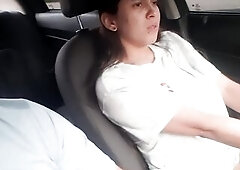 Hawt beauty until this babe masturbates her cunt in my spouse's car showing my breasts inciting to have sexy sex making hawt movie wanting her do