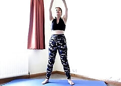 Aunt Judy's Large Tit MILFs - Breasty Aged Bombshell Ms. Red - Sexy Yoga Workout