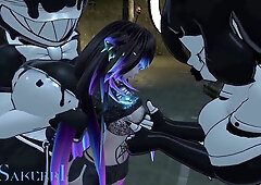 Smallish Catgirl Gets Nabbed and Boinked by three Gigantic Monsters