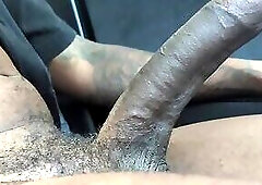 Chubby boy catches me stroking in my car and lends a helping hand