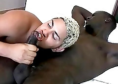 Black Dong Slides In White Hole