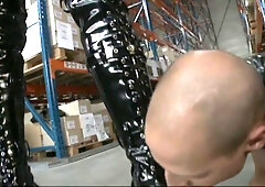 Humiliating small penis and huge sex toys in ass