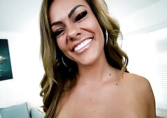 Smiley MYLF Aila Donovan serves big cock with a smile on her face