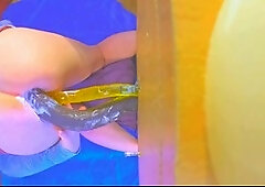 Gay sissy, extreme anal dildo, in english