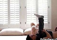 Fun sized twink hooks up with tall stud for bareback fun