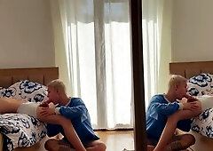 Part 1 Fuck Her Cute Friend, Throat Blowjob and Fuck His Ass Ass