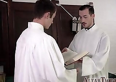 Rimmed altarboy gets bareback fucked
