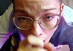 Draining him at the gloryhole