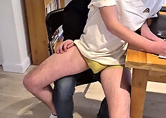 Drenching Myself on His Lap