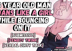 Grown Dude Groans Like A Female While Juggling On It - Masculine Glamour Audio