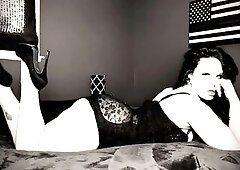 Hot Youthful Woman Teasing the Camera Dancing in Daybed