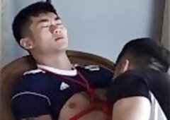 Hairy Thai K0NG Gives Straight Vincent An Edging With Shibari Tied-Up In Soccer Jerseys