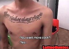 Tatted Latin Thug Rides cock Bareback POV