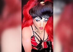 Shelly Roberts smokin' crossdresser large hair fetish masturbation porn music movie playing with massive sex tool. Cum discharged compilation