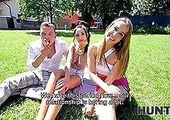 Alexis Crystal & Mia Trejsi share a POV threesome with cuckold husband