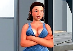 Step mom, porn games, brunette milf