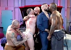 Wild party with grizzlies featuring Marco Napoli, Crush Daddy, Jarrod James, and Jax Phoenix