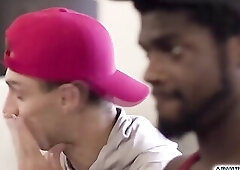 Interracial fuck between two horny guys Devin Trez and Damien White