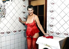 This Day is red underclothes day. Video about movie scene. What remains behind the scenes. Erotic red underware emphasizes the gal of the old woman�