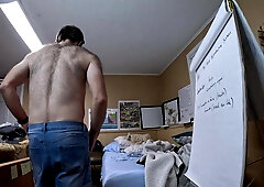 Attempting on a fresh clothing and then disrobing to jizm all over myself
