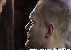 Alexa Tomas strips down at a luxury party and gives Nacho Vidal a passionate blowjob in public