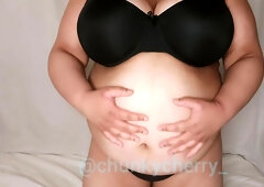 Burps And Belly Play With A Very Gassy Chunky Cherry Bbw