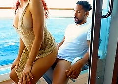 I take the bartender's hard-on and get nailed on the cruise ship balcony