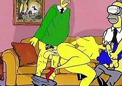 Neighbor hooks up with married housewife while her husband watches porn