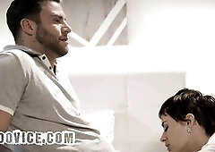 Cheating Spouse Screws His Wife's Homecare Professional Next To Her