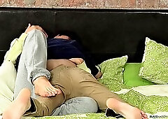 Brendon Lee getting frisky with his girl Sky James