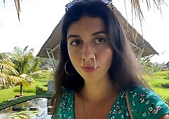 Katty West's public cumwalk in cafe, eating Pasta Carbonara with sperm