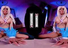 Ebony Blue Skirt Costume VR Hard sex