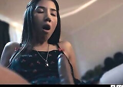 Tranny Grows Futanari Jock - Solo Transsexual Prostate Climax With Loads of CUM