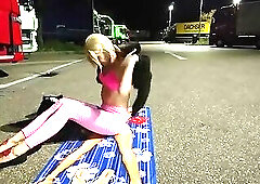 Naked by the truckers